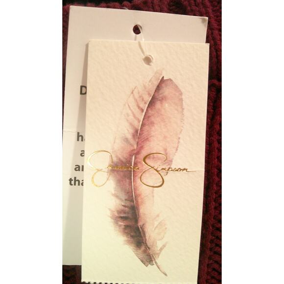 Jessica Simpson Posy Cold Shoulder Sweater Size S Maroon Tunic Length NWT - Picture 5 of 9